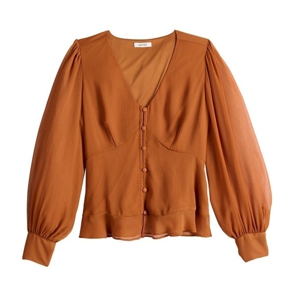 Nine West Long Sleeve V-Neck | SIZE XS - Picture 7 of 7